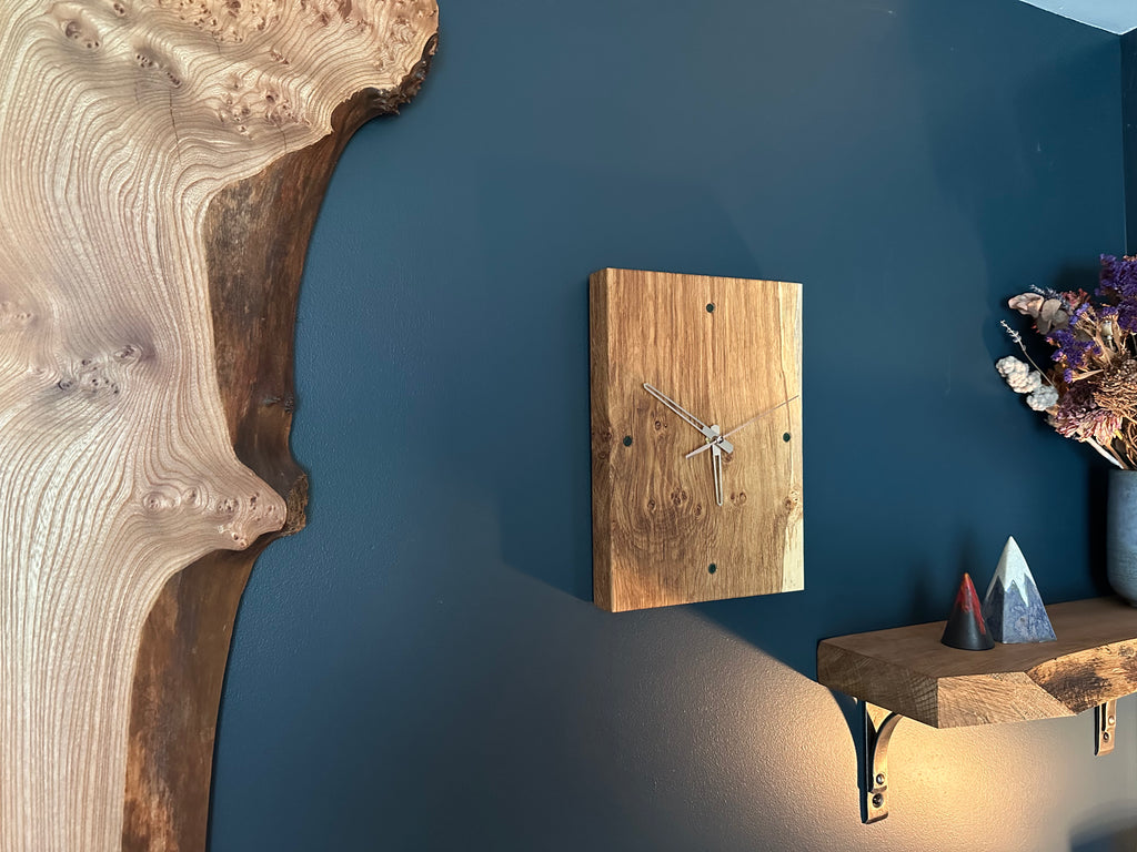 Brown Oak Wall Clock