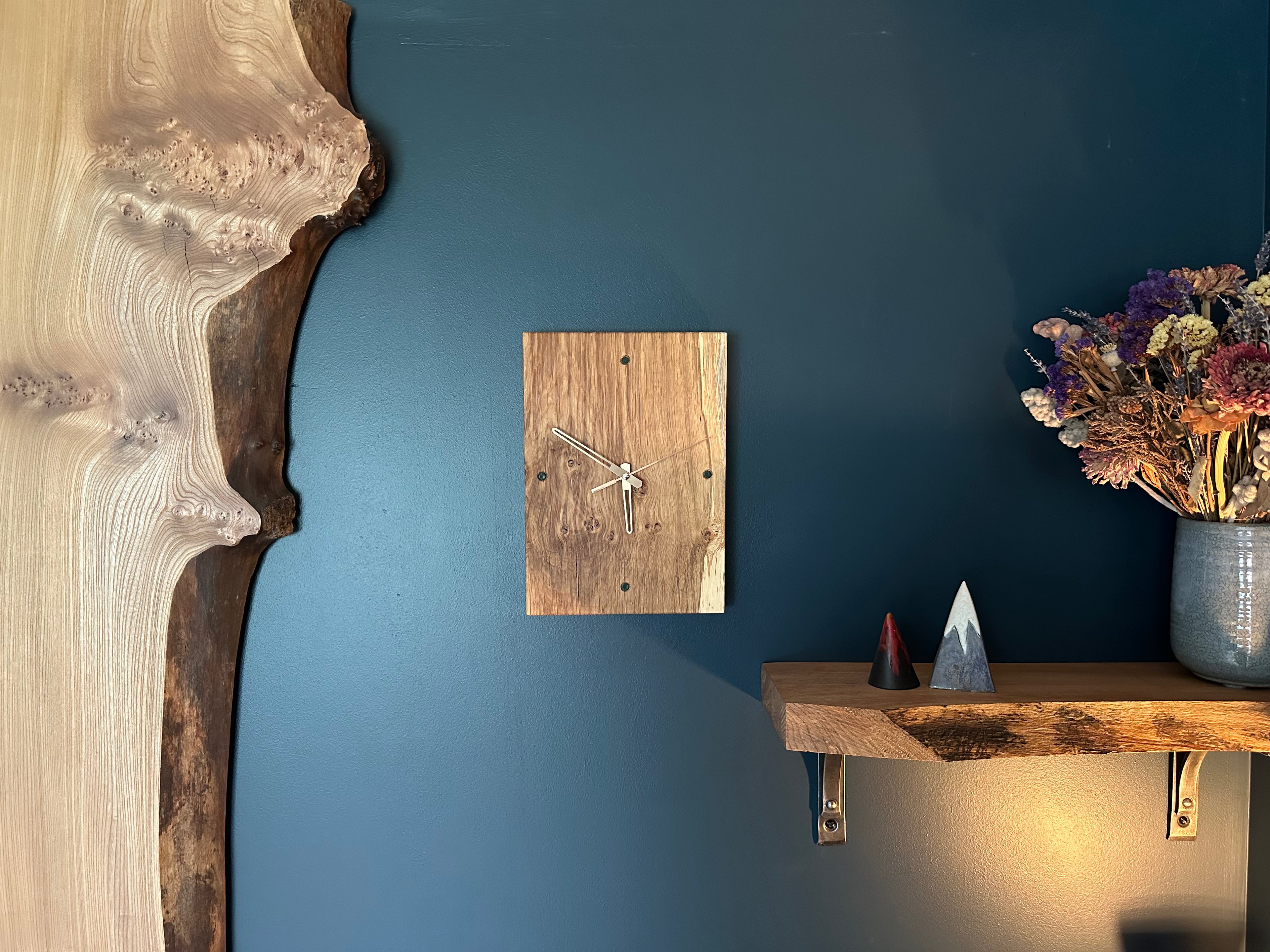 Brown Oak Wall Clock